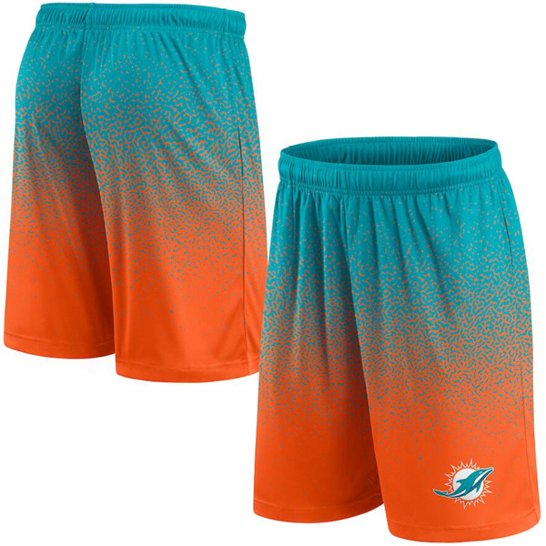 Men's Miami Dolphins Aqua/Orange Ombre Shorts Men's Miami Dolphins Aqua/Orange Ombre Shorts